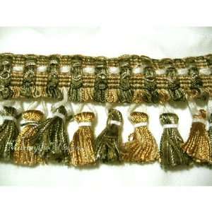  Conso Hand Tied Green & Gold Tassel Fringe: Arts, Crafts 