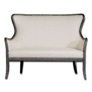   , Loveseat Shimmery, Sandy White Woven Tailoring Features Teflonâ