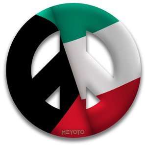  Peace Symbol Magnet of Kuwait Flag 