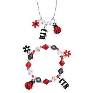  CTR Ladybug LDS Necklace & Bracelet Set Jewelry