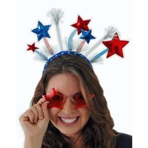  Fourth of July Star Firework Headband with Red Star 