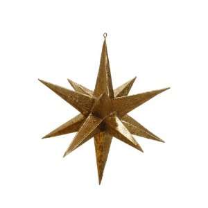  14D Tin Star Ornament Antique Gold (Pack of 2): Home 