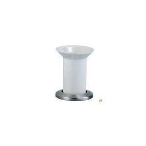 Sorbet Series Free Standing Porcelain Glass Holder, Polished Stainles