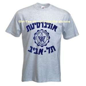  Tel Aviv University Israel Hebrew T shirt Size Large Gray 