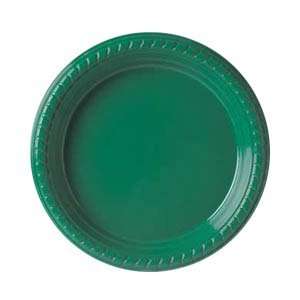  Solo PS75G 0099 7 Green Plastic Plate 500 / CS: Kitchen 