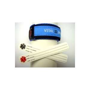    Vital Id Velcor Medical Id Band, Bracelet Blue: Toys & Games