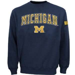  Michigan Wolverines Navy Blue Automatic Crew Sweatshirt 