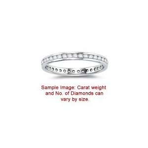  0.53 Cts Diamond Ring in 14K White Gold 7.0 Jewelry