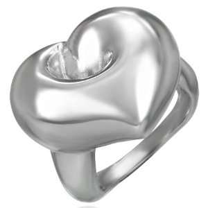  Heart Shaped Stainless Steel Ring 8: Jewelry