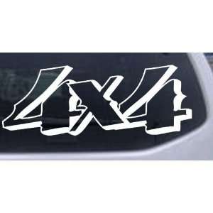  4X4 Off Road Car Window Wall Laptop Decal Sticker    White 