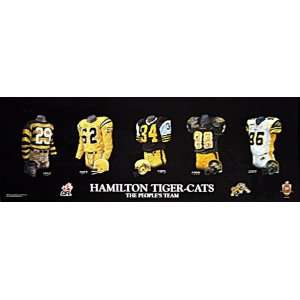  Hamilton Tigercats 5X15 Plaque   Heritage Jersey Print 