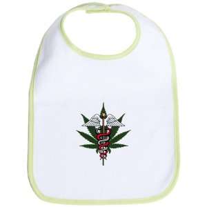  Baby Bib Kiwi Medical Marijuana Symbol 