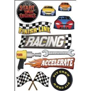  Karen Foster Cardstock Stickers Racing