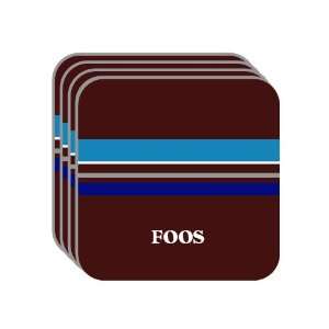 Personal Name Gift   FOOS Set of 4 Mini Mousepad Coasters (blue 