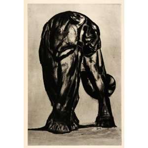  1939 Photogravure Paul Jouve Black Panther Post 