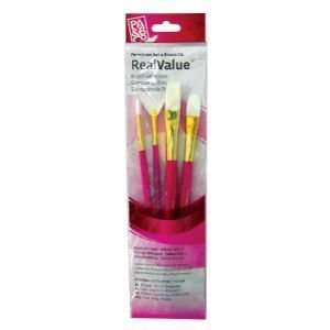  White Taklon Brushes Set/4 Arts, Crafts & Sewing