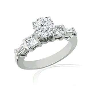  1.55 Ct Round Diamond Engagement Ring 14K SI2 F EGL 