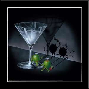  Michael Godard, He Devil, She Devil, Martini FRAMED ART 