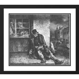   Double Matted English Scenes  Man on the Street