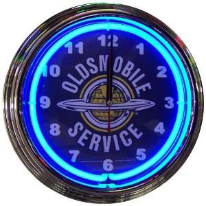  GM Oldsmobile Service Neon Clock: Home & Kitchen
