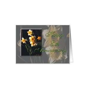  8th Wedding Anniversary   Daffodil Flowers Card: Health 