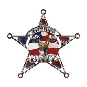  5 Point Sheriff Star K9 Unit American Flag   2 h 