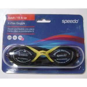 Speedo X Flex Adult Swim Goggle Lt Blue/Grey: Sports 