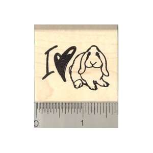  I Love Lops Rubber Stamp   Wood Mounted Arts, Crafts 
