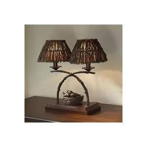  CL2537R   Birdnest Twin Table Lamp Two Pack