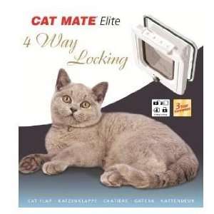  Elite 4 Way Locking Cat Door   White (Quantity of 1 