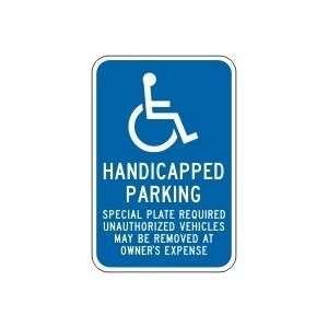  (MASSACHUSETTS) HANDICAPPED PARKING SPECIAL PLATE REQUIRED 