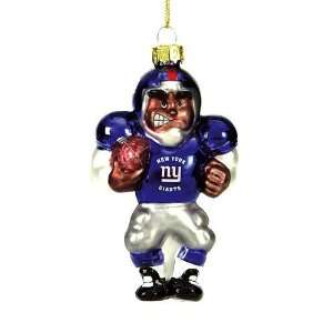   of 5 New York Giants African American Football Player Glass Ornaments
