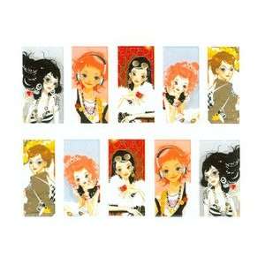 Anime Girls Full French Nail Water Decals