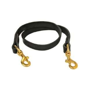   Easily Clip On To 2 Side D rings on the Harness   This Leash is BLACK