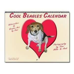  Cool Beagles by Sami Pets Wall Calendar by  