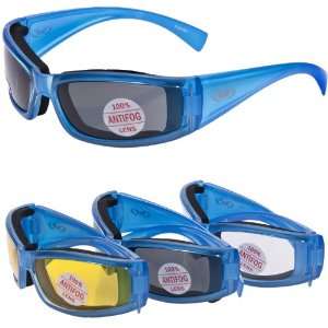 Straycat Crystal BLUE Foam Padded Motorcycle Sports Sunglasses:  