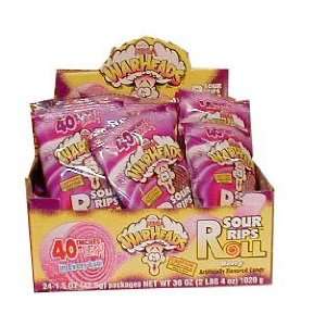 Warheads Sour Rips Roll Strawberry Grocery & Gourmet Food