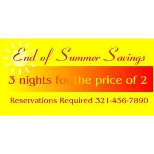  3x6 Vinyl Banner   End of Summer Savings 