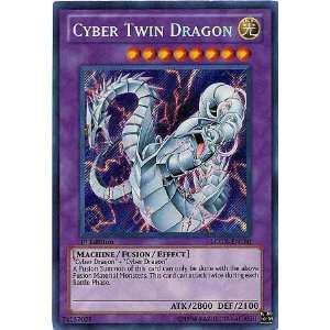   Single Card Cyber Twin Dragon LCGX EN180 Secret Rare Toys & Games