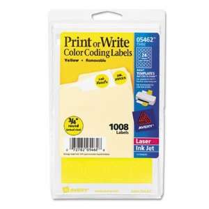  Print/Write Self Adhesive Removable Round Labels   3/4in 