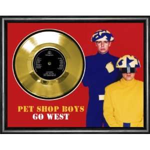    Pet Shop Boys Go West Framed Gold Record A3 Musical Instruments