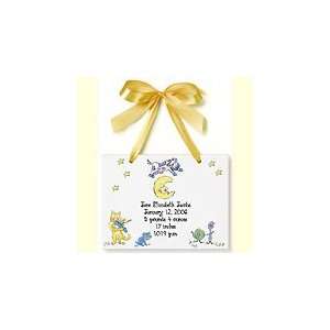   : Personalized Birth Certificate Plaque With Hey Diddle Diddle: Baby
