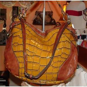  Original Nicole Lee Handbag Leather Look (Color Mustad 