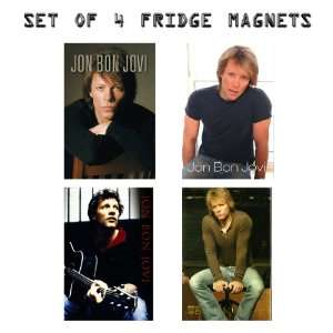   Set of 4 JON BON JOVI Fridge Magnets   Sexy Hunks 001: Everything Else