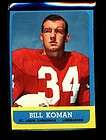 1963 Topps FB 154 Bill Koman Cardinals EXmt  