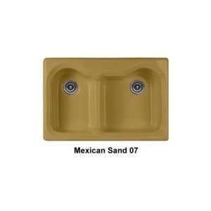   DROP IN DOUBLE BOWL KITCHEN SINK   1 HOLE 69 1 07