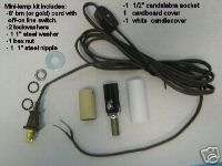 Lamp parts: Mini lamp kit cand skt   cord w line switch  