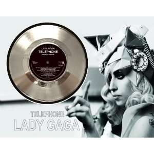  LADY GAGA Telephone Framed Silver Record A3 Electronics