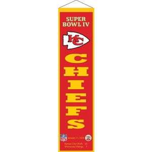 Kansas City Chiefs Super Bowl 4 Wool Heritage Banner  