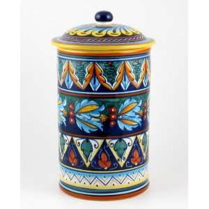   11 inch Canister Geometrico 39E   Handmade in Deruta